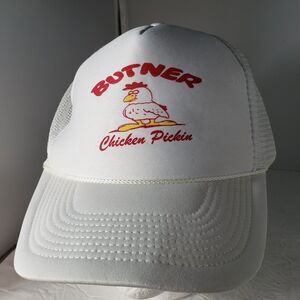 Butner Chicken Pickin Trucker Hat Foam Mesh Adjustable Strapback Nissin Cap